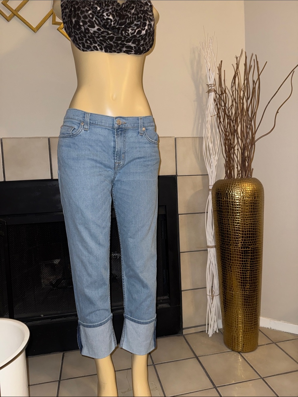 Hudson Jeans Light Blue Cropped Straight Ankle Jeans